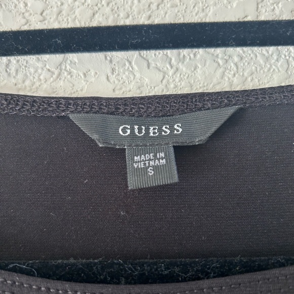 Guess Asymmetrical Open Back Black Blouse Size S - Picture 3 of 7